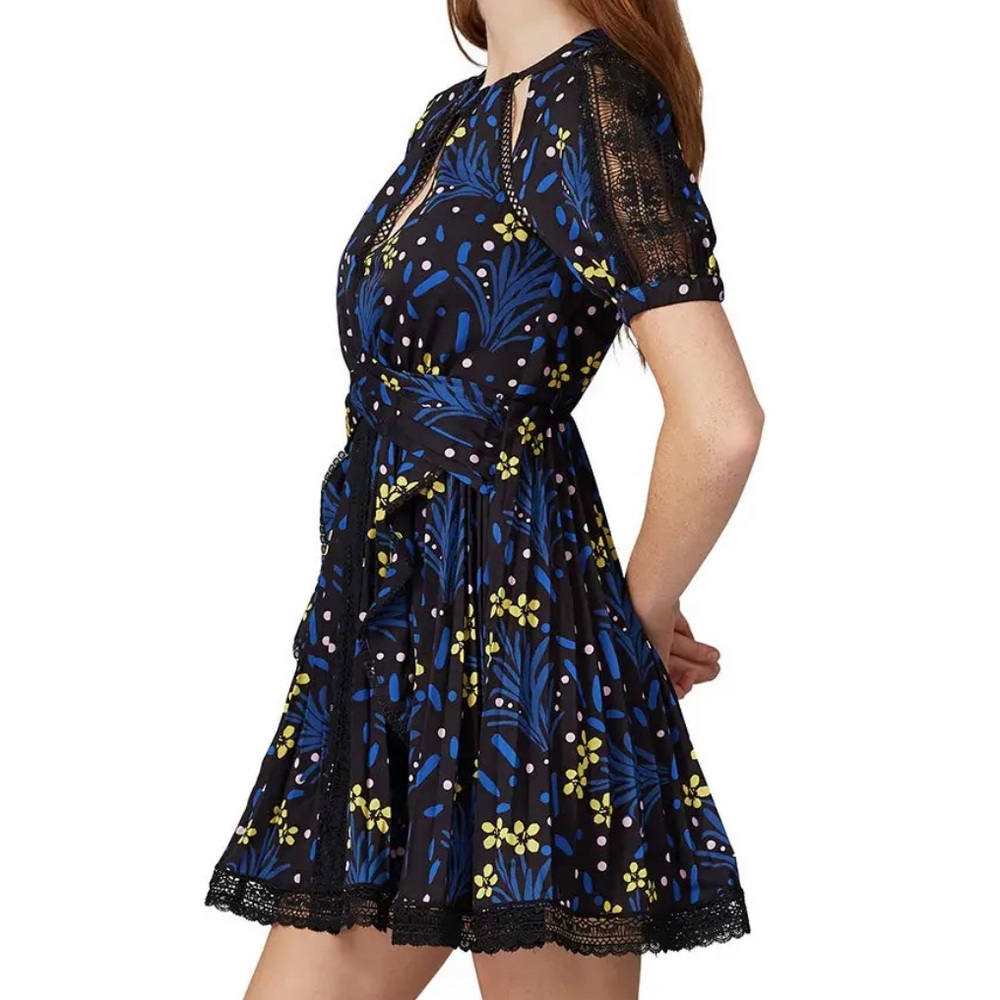 Self-Portrait Wildflower Printed Mini Dress